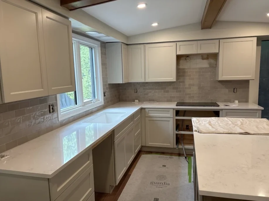 After — kitchen counters & backsplash